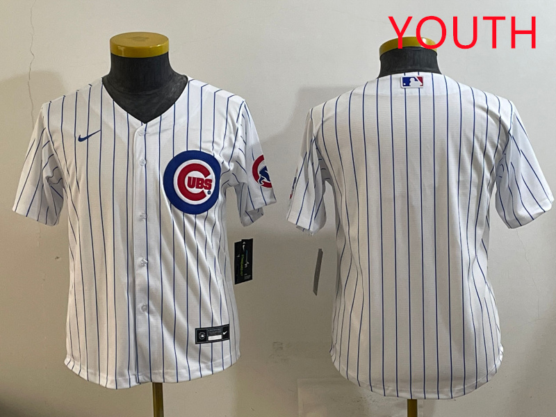 Youth Chicago Cubs blank white MLB 2025 jersey